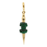 Alligator Malachite Charm