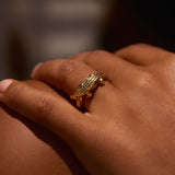 Alligator Yellow Gold Pinky Ring