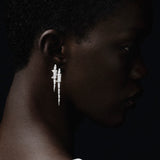 Diamond Alligator Earring Extra Long