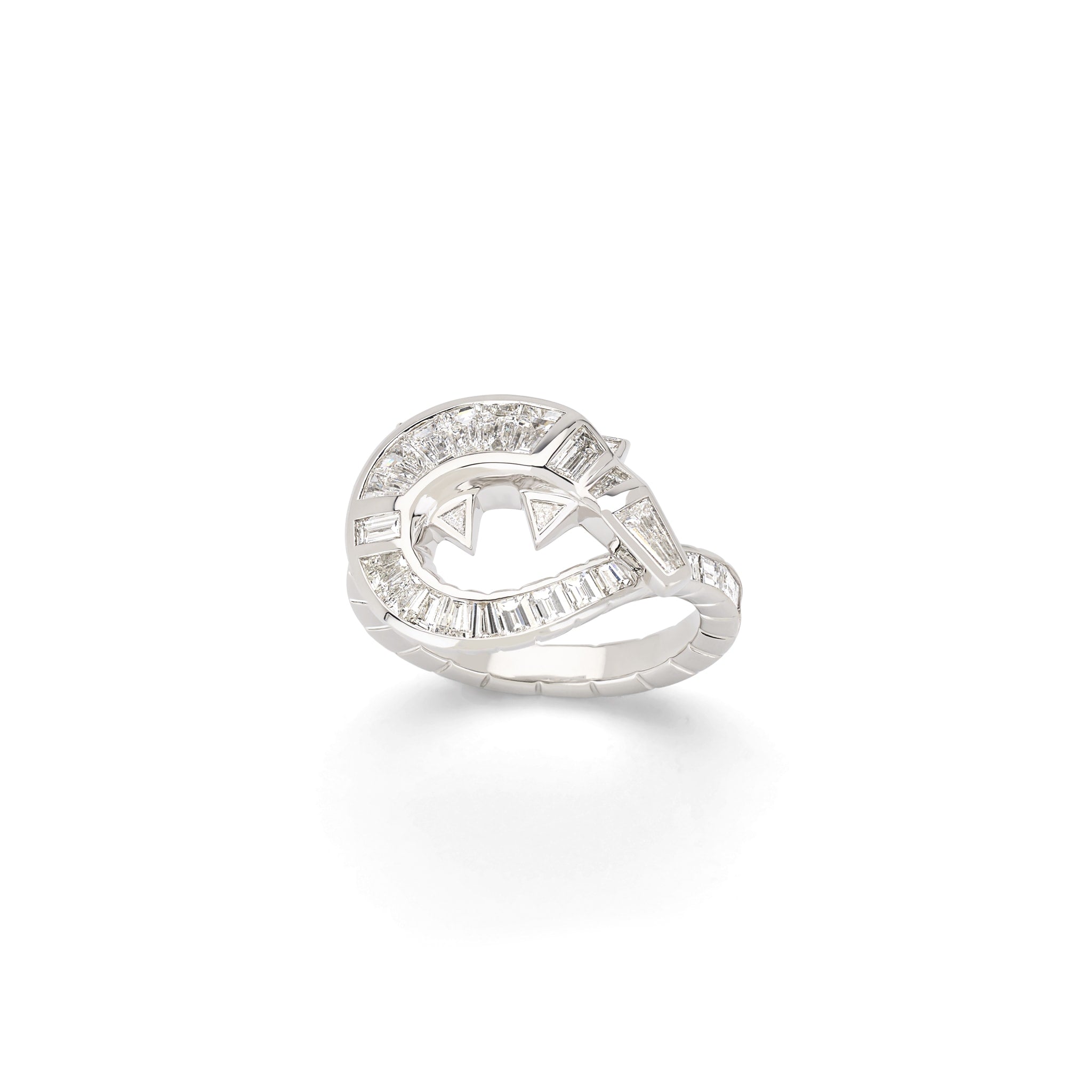 Diamond Alligator Twist Ring – Bibi van der Velden