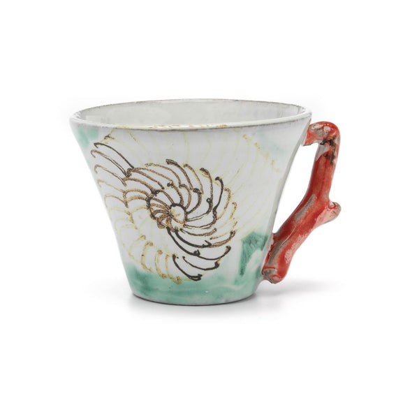 ESPRESSO CUP CORAL WITH CATERPILLAR