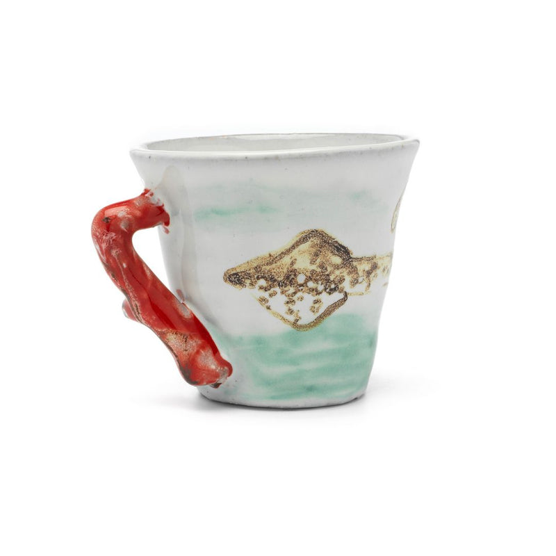 ESPRESSO CUP CORAL WITH DRAGON FLY