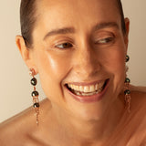 Jellyfish Quartz and Tahitian Pearl Drop Earring with Diamonds