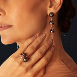 Jellyfish Tahitian Pearls Drop Earring with Diamonds