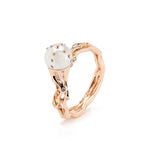 Jellyfish White Pearl Stackable Ring