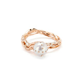 Jellyfish White Pearl Stackable Ring