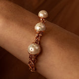 Jellyfish White Pearls Bangle