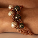 Jellyfish White Pearls Bangle