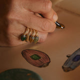 Scarab Malachite Stackable Ring