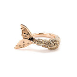 Mermaid Tail Rose Gold Twist Ring
