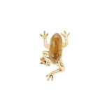 Mini Frog Tiger Eye Quartz Stud