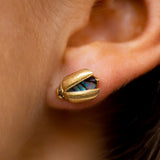 Mini Scarab Abalone Fly Wings Stud