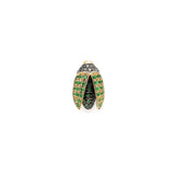 Mini Scarab Pave Tsavorite Fly Wings Stud