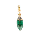 Mini Scarab Malachite Charm