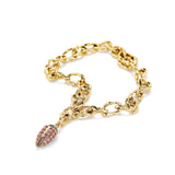 Mini Scarab Pave Pink Sapphire Charm