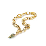 Mini Scarab Pave Tsavorite Charm