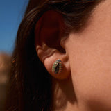 Mini Scarab Pave Tsavorite Fly Wings Stud