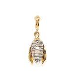 Mini Scarab Pink Sapphire Fly Wings Charm
