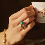 Scarab Pink Sapphire Floaty Ring