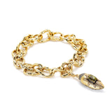 Scarab Brushed Gold Cocktail Pendant