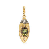 Scarab Brushed Gold Cocktail Pendant