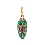 Scarab Malachite Cocktail Pendant