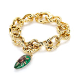 Scarab Malachite Cocktail Pendant