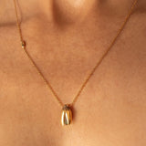 Short Solo Scarab Opal Fly Wings Necklace