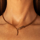 Thin Alligator Wrap Necklace