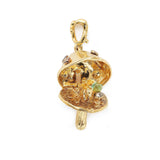 Tourmaline Mushroom Charm