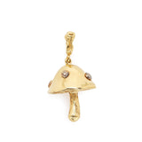 Tourmaline Mushroom Charm