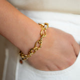 Wave Barrel Link Chain Bracelet - Chunky