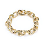 Wave Barrel Link Chain Bracelet - Chunky