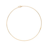 Wire Necklace in 18K Gold with alligator detail flat lay