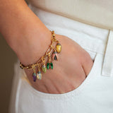 Mini Scarab Green Enamel Fly Wings Charm