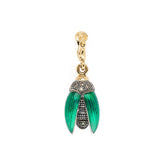 Mini Scarab Green Enamel Fly Wings Charm