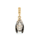 Mini Scarab Green Enamel Fly Wings Charm