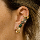 Alligator Yellow Gold Twist Earring