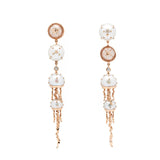 Jellyfish Quartz and White Pearls Drop Earring with Diamonds