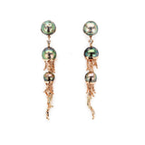 Jellyfish Tahitian Pearls Drop Earring with Diamonds