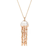 Jellyfish White Pearl Pendant with Diamonds (Large)
