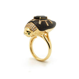 Scarab Ebony Ring with Watermelon Tourmaline