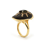 Scarab Ebony Ring with Watermelon Tourmaline