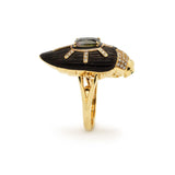 Scarab Ebony Ring with Watermelon Tourmaline