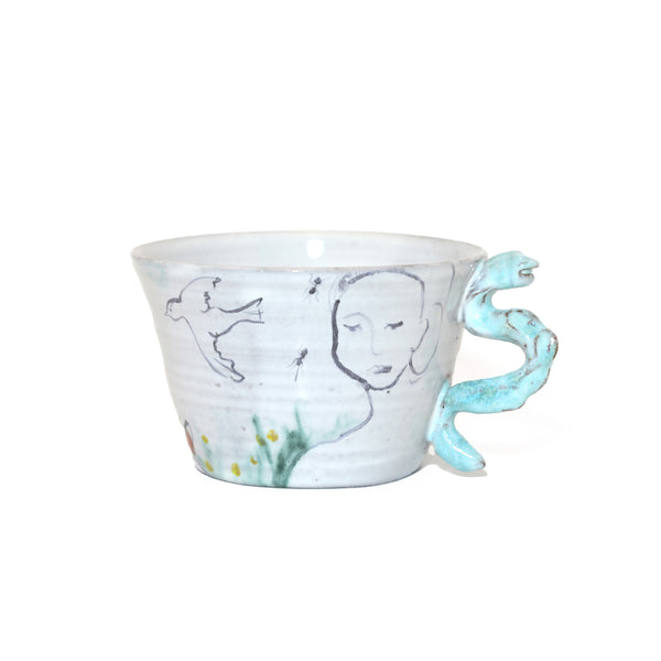 TEA CUP WITH SNAKE LARGE