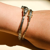 Thin Alligator Wrap Bracelet