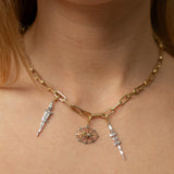 Diamond Alligator Vertebrae Charm