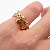 Alligator Yellow Gold Pinky Ring