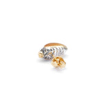 Mini Scarab Citrine Stud