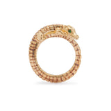 Alligator Yellow Gold Pinky Ring